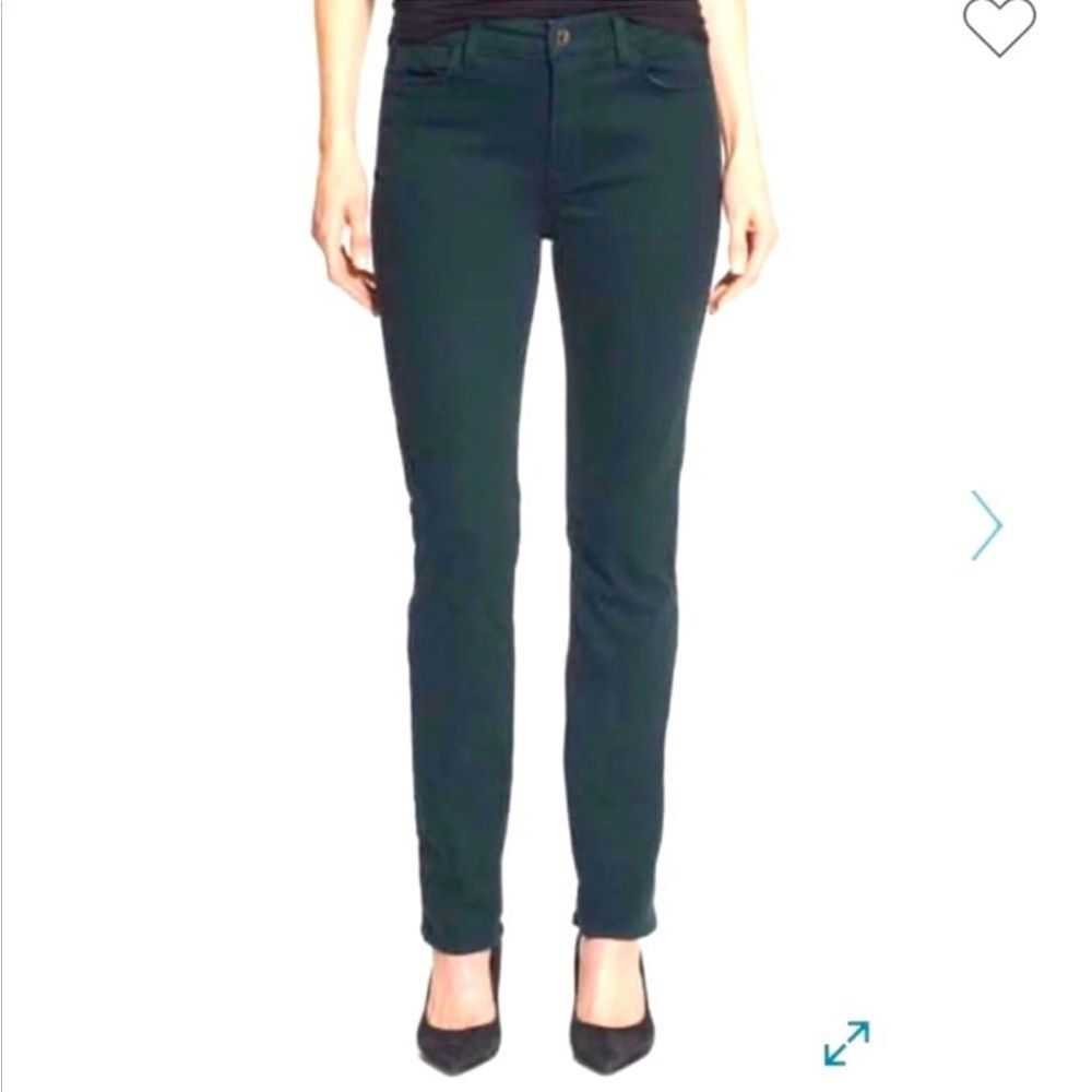 7 For All Mankind Forest Green Skinny Jeans Women’s Denim